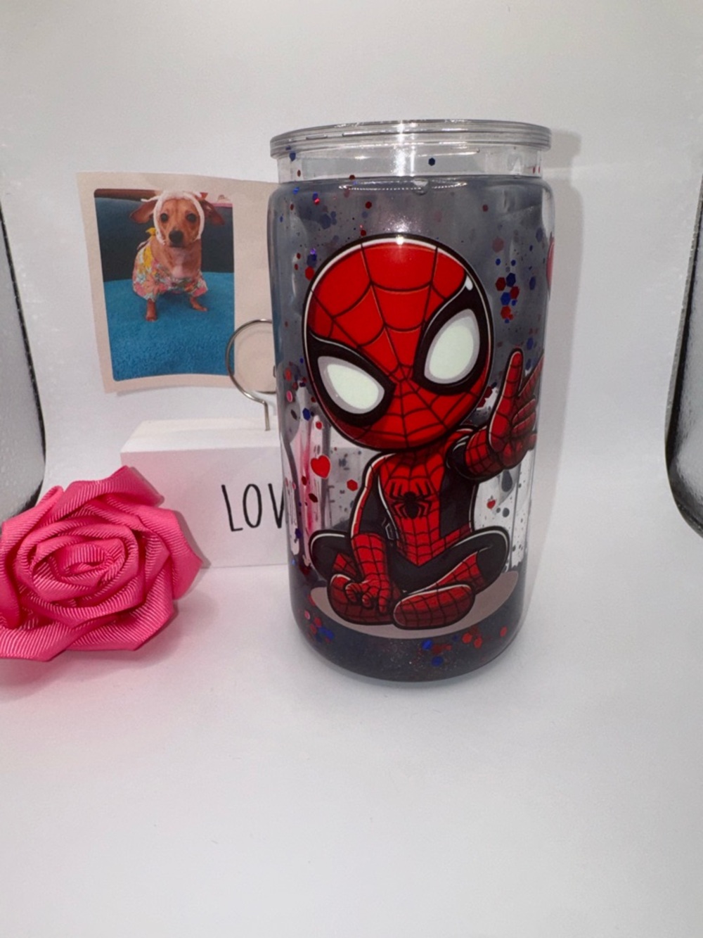 Disney Spiderman Gray and Red Double-Wall Tumbler